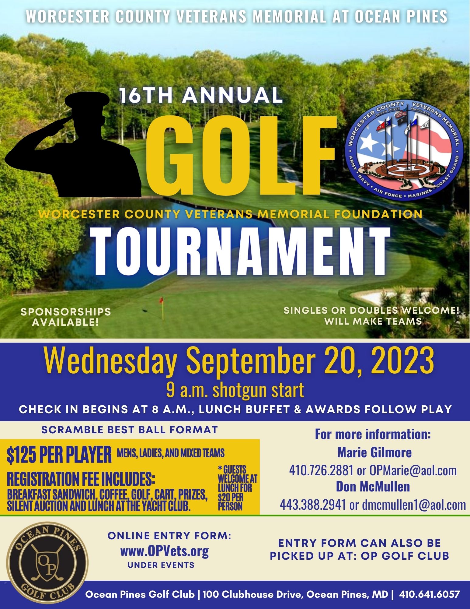 Vet Golf Tournament Sept 20