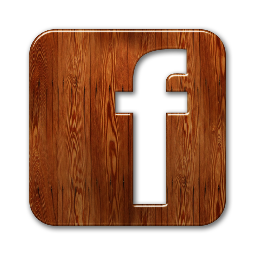 facebook logo wood